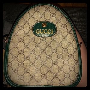 brown gold double G purse